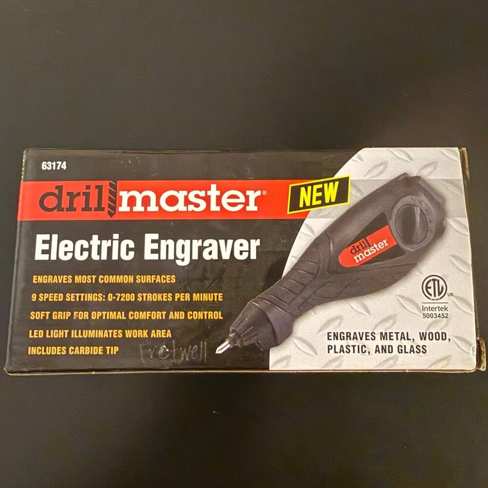 Drill Master Electric Engraver Tool Model 63174 7200 SPM Engraving Pen Metal